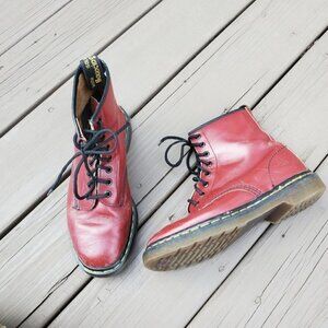 Dr Martens 1460 8 Eye Classic Cherry Red Oxblood Smooth Leather Combat Boots 7